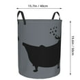 thumbnail image 4 of DouZhe Waterproof Collapsible Large Laundry Baskets, Bathtub Bubble Women Silhouette Prints Circular Hamper with Handles, 4 of 7