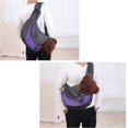 thumbnail image 2 of Bolsa transportadora para mascotas, bolsa de mensajero para perros y gatos, mochila transportadora, mochila de transporte, mochila para perros para viajes, ciclismo, senderismo, compras (grande, morado) Rojo Verde, 2 of 5