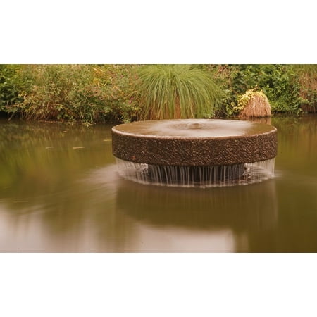 - Framed Art For Your Wall Lake Water Stone Fountain Pond Fountain 10x13 Frame