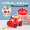 thumbnail image 3 of Juego de juguetes para coche ALASOU de goma blanda para niños de 1 año con tapete y bolsa, 12 unidades, 3 of 6