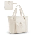 thumbnail image 1 of Bolsa de mano BAGSMART para mujer plegable con bolsa de almacenamiento de 20 litros (beige), 1 of 7