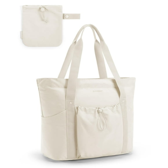 Bolsa de mano BAGSMART para mujer plegable con bolsa de almacenamiento de 20 litros (beige)