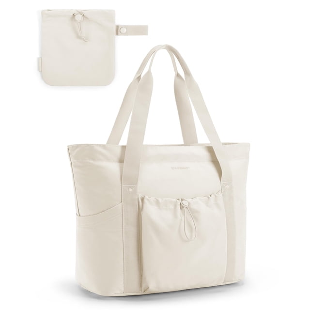 Bolsa de mano BAGSMART para mujer plegable con bolsa de almacenamiento de 20 litros (beige)