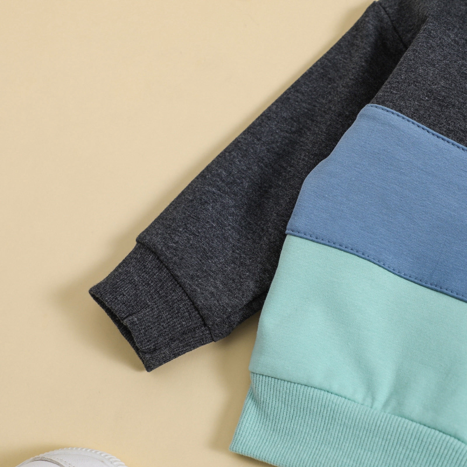 TJAZFJPA Baby Clothes Boy Newborn Anime Toddler Boys Girls Long Sleeve Patchwork Colour Hooded T Shirt Pullover Tops Pants Outfits First Birthday Outfit Boy Green Baby Boy Outfits Newborn for Photos