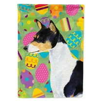 Basenji Easter Eggtravaganza Garden Flag