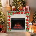 thumbnail image 2 of PALIFEUR Christmas Garland - Winter Christmas Decorations Garland, Artificial Christmas Garlands for Mantle Table Wall Fireplace Holiday Party Christmas Tree Decor, 69 inch, 2 of 7