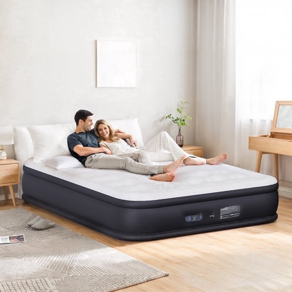 Nextay Air Mattress Queen with Built in Pump, 18-Inch Raised Inflatable Blow up Camping Bed