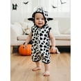 thumbnail image 5 of BemeyourBBs Little Girls Cosplay Cow Costume Sleeveless Zip Up Hooded Jumpsuit, 5 of 9