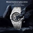 thumbnail image 3 of SKMEI Mens Luxury Skeleton Automatic Mechanical Wrist Watches Business Leisure Waterproof Luminous Pointer Self-Winding Wrist Watch, 3 of 10