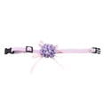 thumbnail image 1 of Collar de cuello de flor con lazo para mascotas, correa ajustable, collares con lazo para perros, gatos y cachorros (lavanda M), 1 of 8