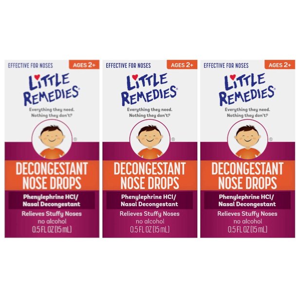 Little Noses Decongestant Nose Drops for Infants and Children's, 0.5 Oz