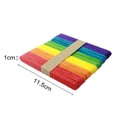 thumbnail image 6 of Eoperou 100Pcs Ice Cream Sticks Popsicle Sticks Round Edge Design Wooden Treat Sticks for DIY Kids Craft Supplies, 6 of 8