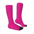 thumbnail image 3 of Picia Women Crew Soft Moisture-wicking Socks Darkmagenta Pattern Design Cotton Socks, One Size fit All, 3 of 9