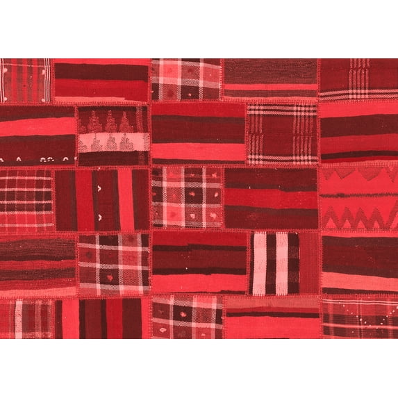 Ahgly Company Machine Washable Indoor Rectangle Southwestern Red Country Area Rugs, 5' x 8'