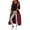 Burgundy, variant on Winter Women Sleeveless Hooded Vest Coat Casual Solid Warm Parka Vest