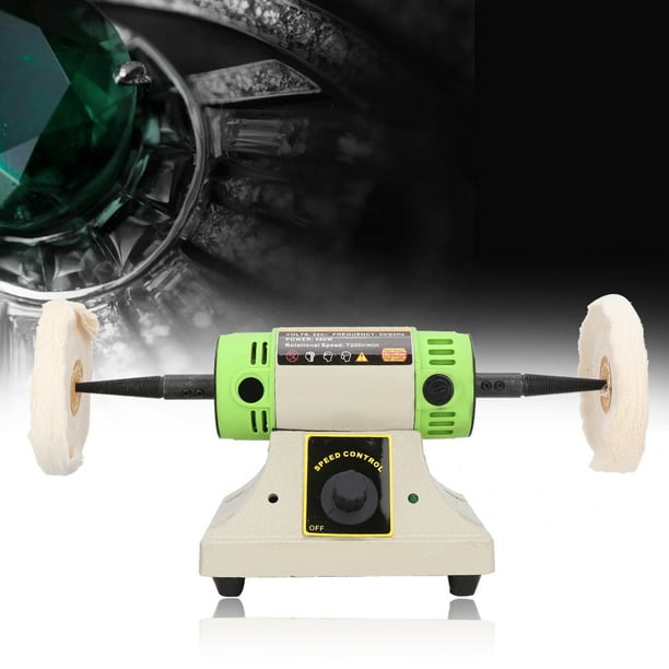 Pulidora De Banco 200W - 10.000 RPM, 2 Almohadillas 75mm, Para Joyería, Pequeños Trabajos