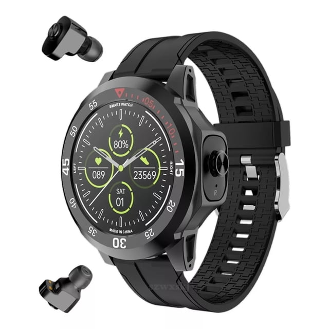 Smartwatch Reloj Para Hombre Con Audífonos Tws N16 Fralugio Exp A 64gb NEGRO Fralugio Sport