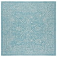 thumbnail image 3 of SAFAVIEH Courtyard Darin Traditional Indoor/Outdoor Area Rug, 5'3" x 5'3" Square, Aqua/Grey, 3 of 8