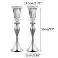 thumbnail image 6 of LANLONG Elegant 22.05” Trumpet Flower Vases, Metal Centerpiece Vases for Weddings, Set of 2, 6 of 6