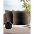 thumbnail image 6 of Pack of 2 Outdoor Pillow Covers, Ombre Abstract Gradient Khaki and Black Waterproof Square Throw Pillowcase Cushion Decorative Pillow Covers for Couch Patio Tent, 24x24 in, 6 of 6