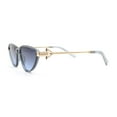 thumbnail image 3 of Womens Arrow Triangle Jewel Hinge Thin Plastic Cat Eye Designer Sunglasses Slate - Blue, 3 of 4