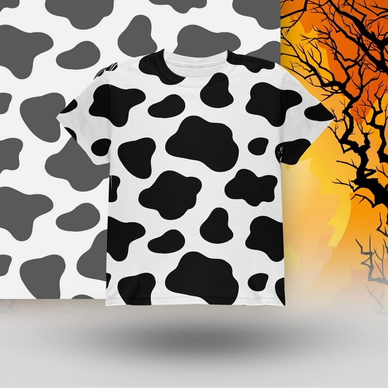 Cow Pattern Halloween Costume All Over Youth T Shirt