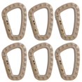 thumbnail image 1 of Ganchos Para Pared Paquete de 6 anillos de gancho de plástico en D para acampar, pescar, recreación al aire libre, color caqui Likrtyny  Para estrenar, 1 of 6
