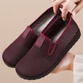 thumbnail image 5 of HTHLVMD Mesh Slip On Loafers for Women, Hollow Out Casual Flats, Breathable Summer Shoes, Women's Breathable Mesh Flats Shoes, Soft Loafers Flats, White Slip On Shoes Loafer, Red 8.5, 5 of 6