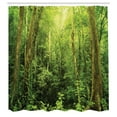 thumbnail image 3 of Ambesonne Tropical Shower Curtain, Rainforest Landscape, 69"Wx70"L, Green, 3 of 5
