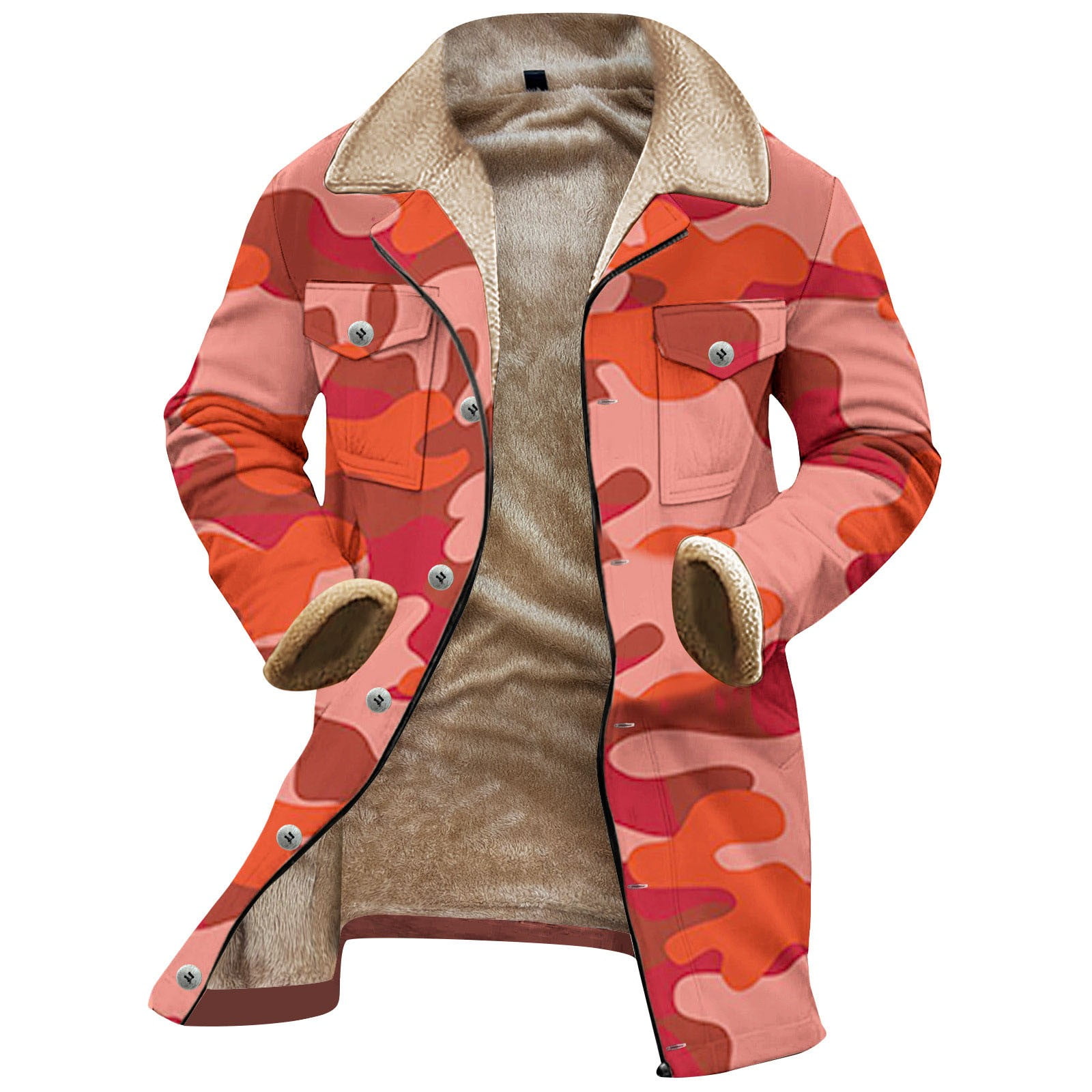 ZTKWD Mens Western Cowboy Jacket Long Trench Coats Vintage