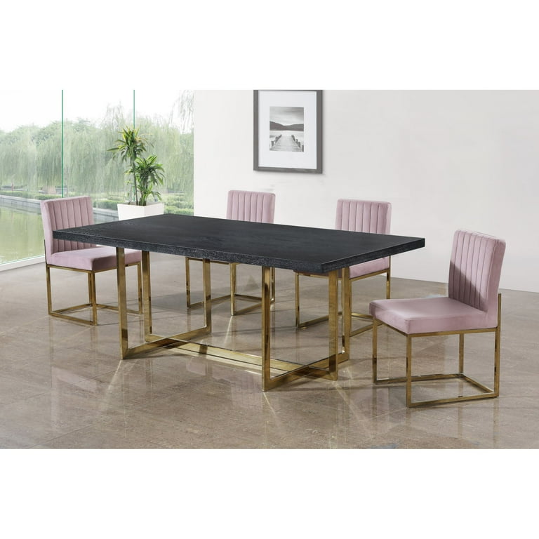 Meridian Furniture Elle Chrome Dining Table Meridian Furniture Elle Chrome Dining Table