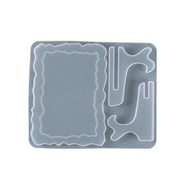Photo Frame Epoxy Resin Mold with Display Stand Mold Rectangle Oval Irregular Shape Picture Frame Silicone Mold Decor
