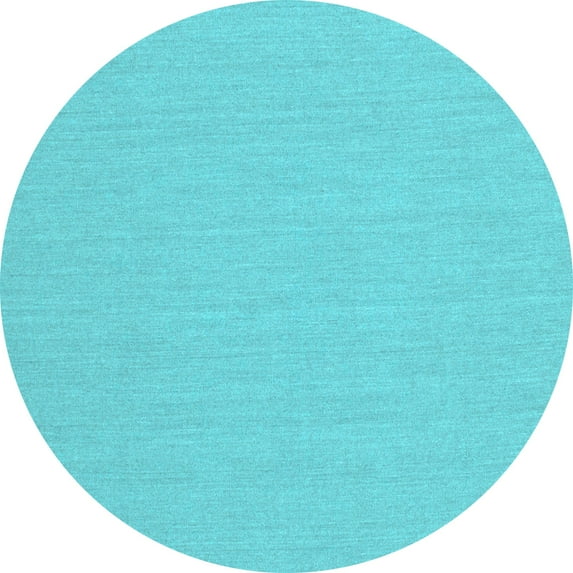 Ahgly Company Indoor Round Solid Light Blue Modern Area Rugs, 5' Round