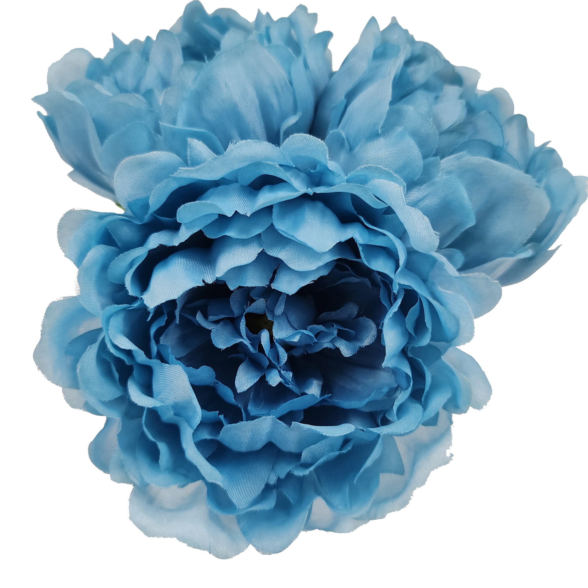 Mainstays 10.5" Tall Artificial Polyester Teal Peonies, Indoor Flowers Bouquet