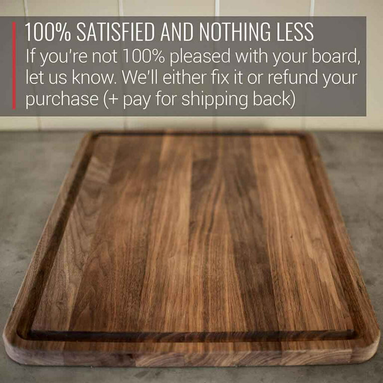 13.5 inch Round Walnut Cheese Board with Groove by Virginia Boys Kitchens