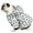 Black Paw Prints on White, variant on English Bulldog BIGGER THAN BEEFY Hoodie Sweatshirt - Fits 56 - 80 LB Dog - +20 Patterns to Choose From!