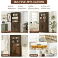 thumbnail image 6 of ChVans 71" Tall Farmhouse Kitchen Pantry with Adjustable Shelves & Pull Out Drawers, 7 Layers Pantry Storage Cabinet with Load-Bearing Steel Pipe&4 Barn Doors for Kitchen,Dining Room,Living Room, 6 of 9