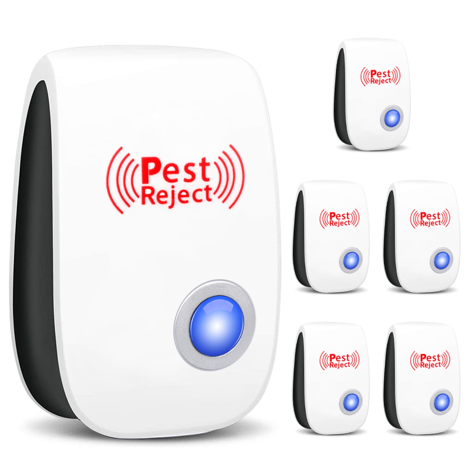 HONGFENG Ultrasonic Pest Repeller Electronic Plug in Indoor Sonic Repellent pest Control for Bugs Roaches Insects Mice Spiders Mosquitoes - 6 Packs