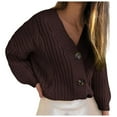 thumbnail image 2 of Kiplyki Womens Fall Cardigan Long Sleeve Solid Coat Blouse Outerwear, 2 of 7