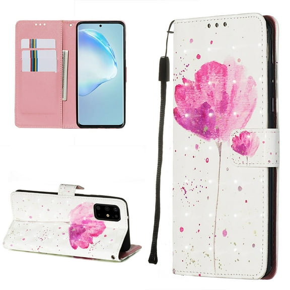 Allytech Galaxy S20 5G Wallet Case, Slim 3D PU Leather Folio Flip Stand Shockproof Full Protection Drop Proof Magnetic Cards Holder Wallet Case Cover for Samsung Galaxy S20 6.2", Flower