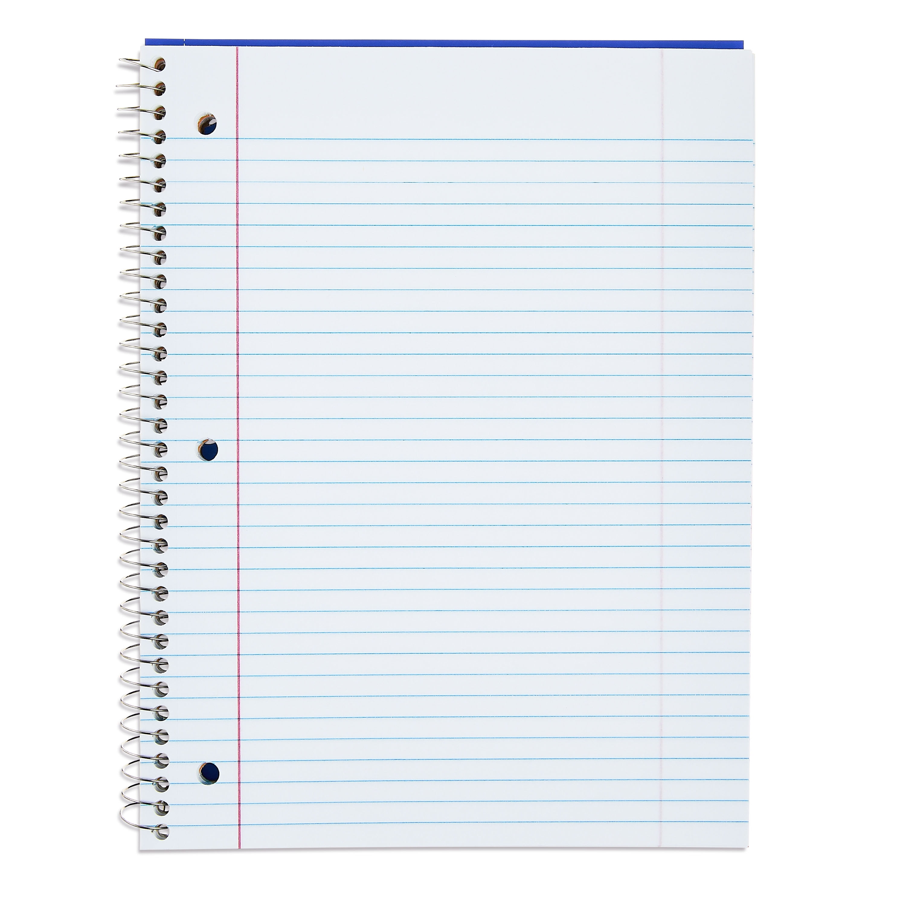Pen + Gear College Ruled 3-Subject Spiral Notebook, Blue, 10.5" x 8", 120 Sheets