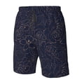thumbnail image 5 of Naloa Navy Dark Blue Men's Beach Shorts, Surfing shorts, Swim trunks, Quick Dry Swim Trunks for Surfing Beach Fun - Small, 5 of 9