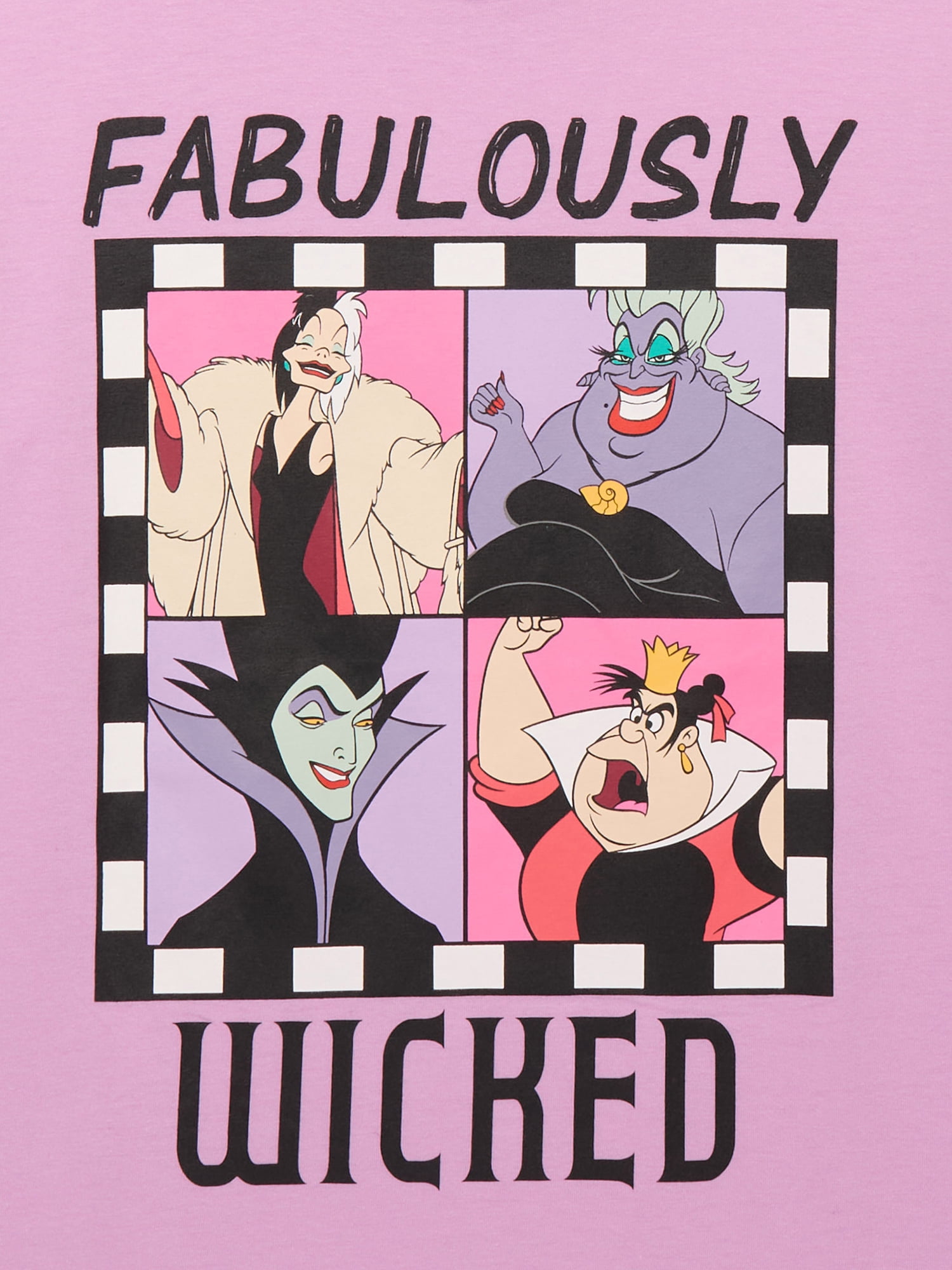 Disney Villains Girls Short Sleeve Graphic T-Shirt, Sizes 4-16