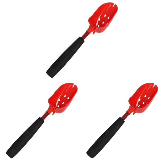Bait Scoop Lanzador Cebo Pesca Ligero Equipo Antideslizante () Rojo