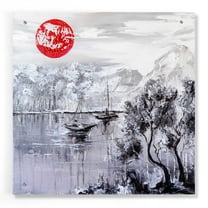 Epic Art 'Reflected Serenity,' Acrylic Glass Wall Art, 24"x24"