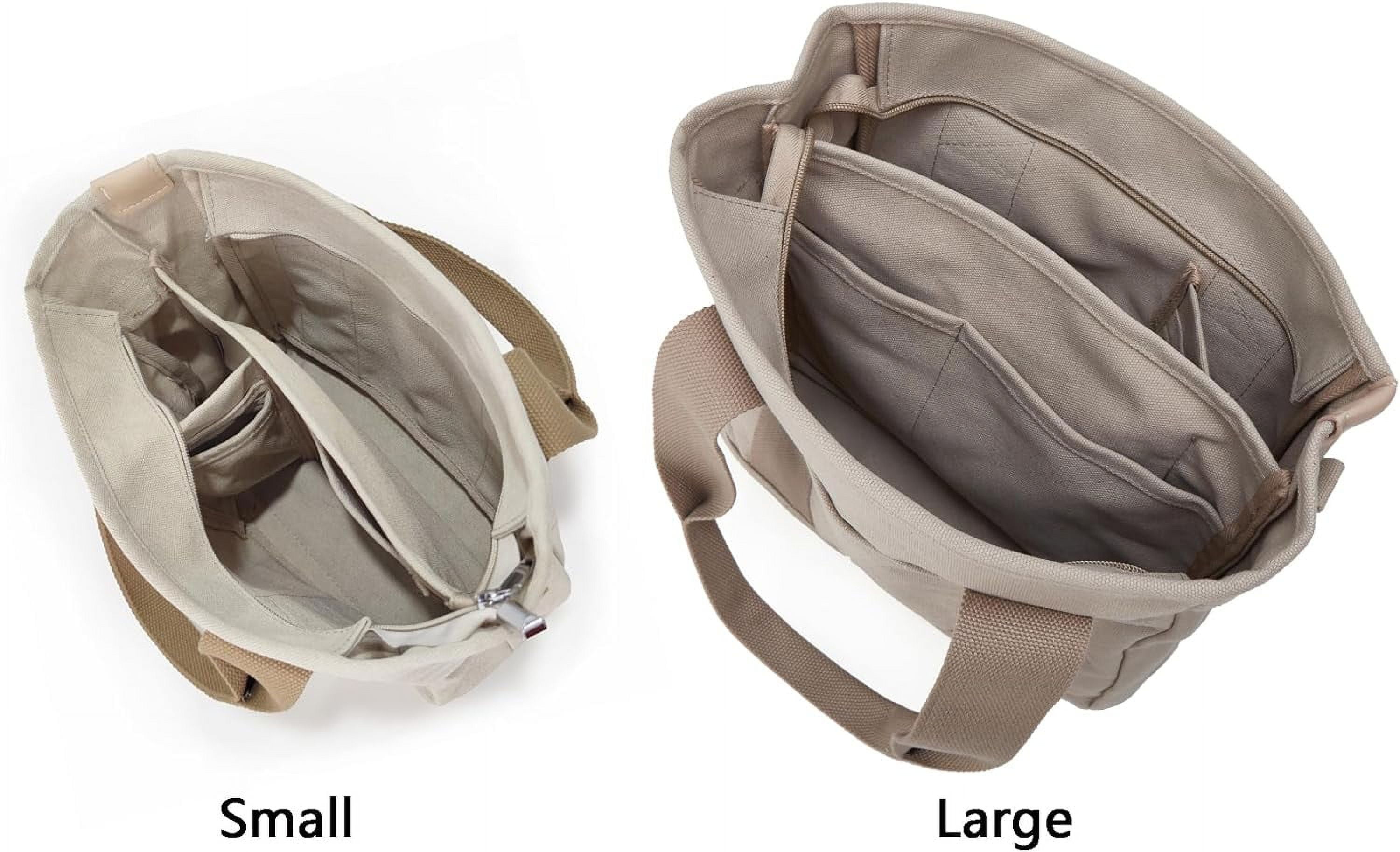 Small Tote Bag with Zipper Tote Bag for Women Canvas Crossbody Bag Shoulder Bag Satchel Hobo Bag Messenger Bag 2024