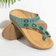 thumbnail image 3 of Women’s Toe Thong Footbed Slide Sandals  Wide Width Available, 3 of 5