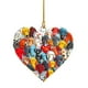 thumbnail image 2 of Adorno navideño abstracto con forma de corazn de perro salchicha, 2 of 9