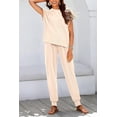 thumbnail image 2 of BTFBM Women's Two Piece Tracksuit Outfits Summer Short Sleeve Tops Long Pants Jogger Lounge Matching Sets Sweatsuit, 2 of 7