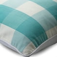 thumbnail image 2 of Pillow Cover, Aqua & Ivory White Large Gingham Checks, Plaid Couch Cushion Covers, 12 x 12 Buffalo Checks Cotton Pillow Cover, Blue Pillow Covers 12x12 inch (30x30 cm) - Aqua Plaid, 2 of 6